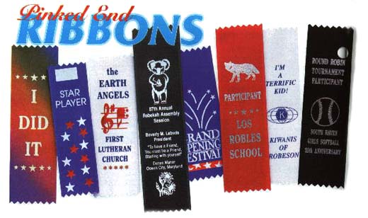 Custom Pinked End Ribbons